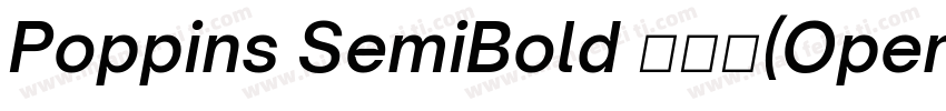 Poppins SemiBold 半粗体(OpenType PostS字体转换